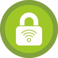 Padlock Line Shadow Circle Icon Design vector