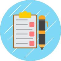 tarea lista plano circulo icono diseño vector