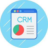 CRM Flat Circle Icon Design vector