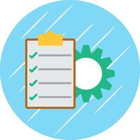 Project Management Flat Circle Icon Design vector