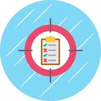 Accuracy Flat Circle Icon Design vector