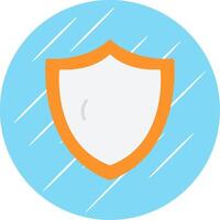 Security Shield Flat Circle Icon Design vector