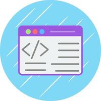 Programming Flat Circle Icon Design vector