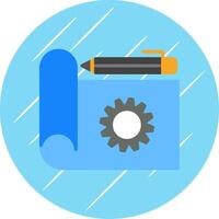 Prototype Flat Circle Icon Design vector