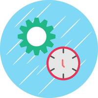hora administración plano circulo icono diseño vector