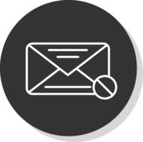 Spam Line Shadow Circle Icon Design vector