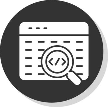 Code Review Flat Circle Icon Design vector