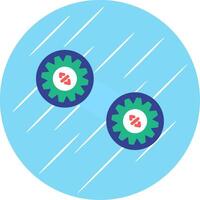 Lean Flat Circle Icon Design vector