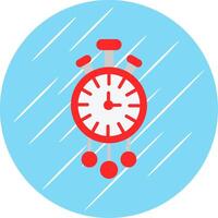 Clock Flat Circle Icon Design vector