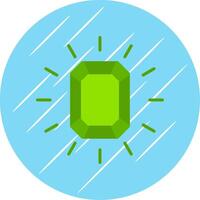 Gem Flat Circle Icon Design vector