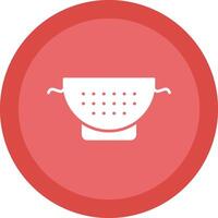 Strainer Line Shadow Circle Icon Design vector