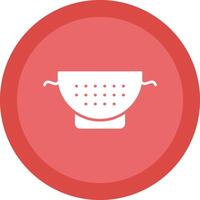 Strainer Line Shadow Circle Icon Design vector