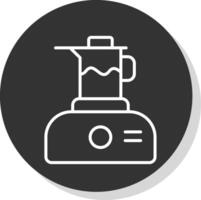 Juicer Line Shadow Circle Icon Design vector