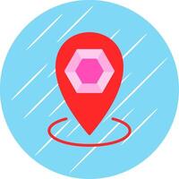 Location Flat Circle Icon Design vector