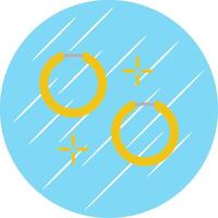 Hoop Earrings Flat Circle Icon Design vector