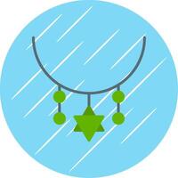 Necklace Flat Circle Icon Design vector