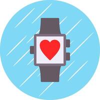 Smartwatch Flat Circle Icon Design vector