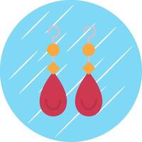 Earrings Flat Circle Icon Design vector