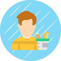 Professor Flat Circle Icon Design vector