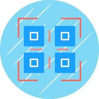 Qr Code Flat Circle Icon Design vector