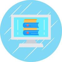 OnLine Circle Multi Circle Library Flat Circle Icon Design vector