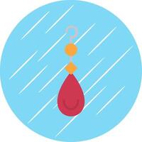 Earring Flat Circle Icon Design vector