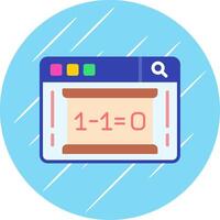 OnLine Circle Multi Circle Class Flat Circle Icon Design vector