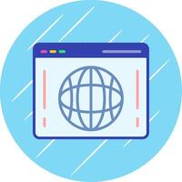 web portal plano circulo icono diseño vector