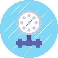 Pressure Gauge Flat Circle Icon Design vector