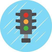 Traffic Light Flat Circle Icon Design vector