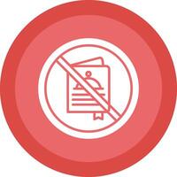 Prohibited Sign Line Shadow Circle Icon Design vector