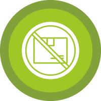 Prohibited Sign Line Shadow Circle Icon Design vector