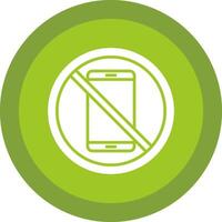 Prohibited Sign Line Shadow Circle Icon Design vector