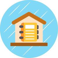 Homeschooling Flat Circle Icon Design vector