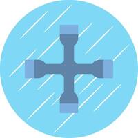 Wheel Brace Flat Circle Icon Design vector