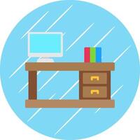 Work Space Flat Circle Icon Design vector