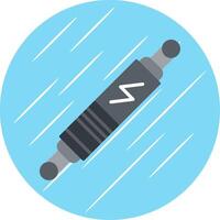 Spark Plug Flat Circle Icon Design vector