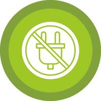 Prohibited Sign Line Shadow Circle Icon Design vector