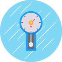 Wall Clock Flat Circle Icon Design vector