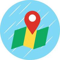 Map Pointer Flat Circle Icon Design vector