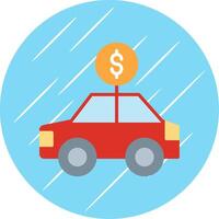 Car Rental Flat Circle Icon Design vector