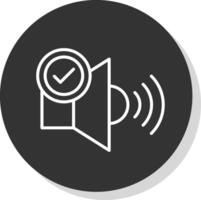 Volume Line Shadow Circle Icon Design vector