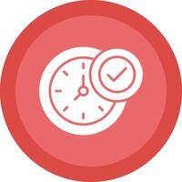 Clock Line Shadow Circle Icon Design vector