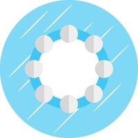 Tambourine Flat Circle Icon Design vector