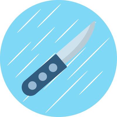 Knife Flat Circle Icon Design
