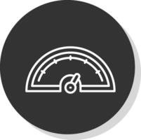 Gauge Line Shadow Circle Icon Design vector