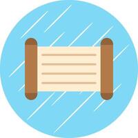 Old Scroll Flat Circle Icon Design vector