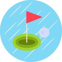 Golf Flat Circle Icon Design vector