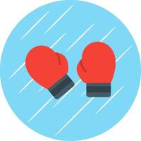 Boxing Glove Flat Circle Icon Design vector