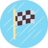 Racing Flag Flat Circle Icon Design vector